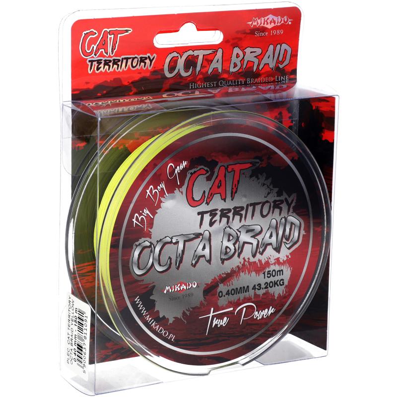 Mikado Cat Territory Octa Braid - 0.50mm/53.3Kg/300M - Fluo Gelb