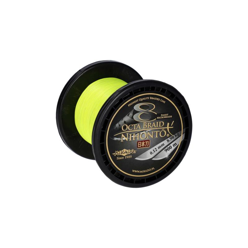 Mikado Nihonto Octa Braid - 0.35mm/35.4Kg/900M - Fluo Gelb