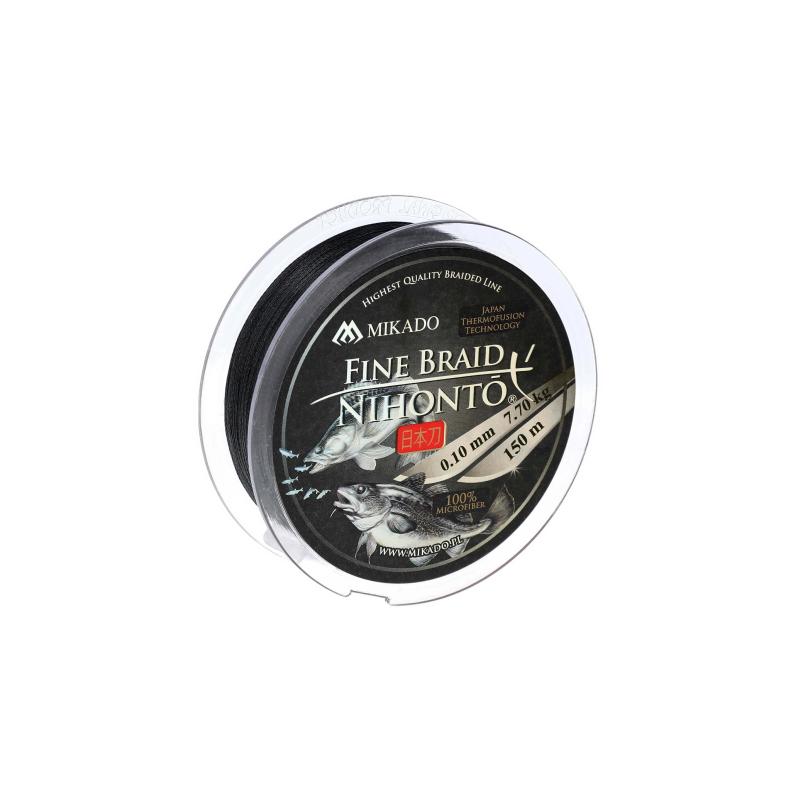Mikado Nihonto Fine Braid - 0.40mm/34.9Kg/150M - Schwarz