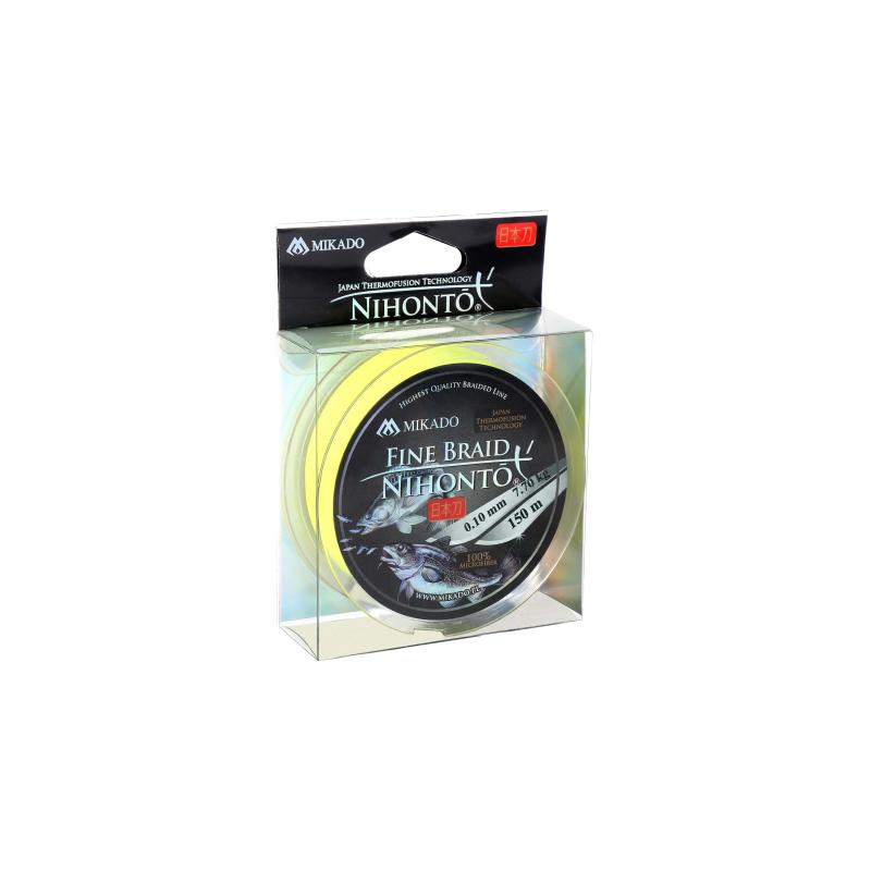 Mikado Nihonto Fine Braid - 0.16mm/12.5Kg/150M - Fluo Gelb