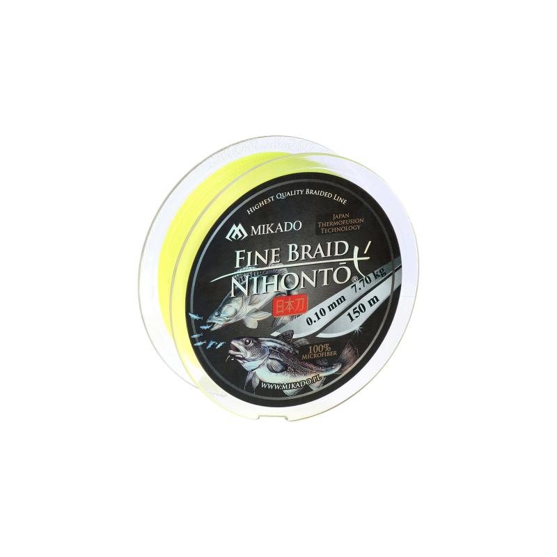 Mikado Nihonto Fine Braid - 0.23mm/20.2Kg/150M - Fluo Gelb