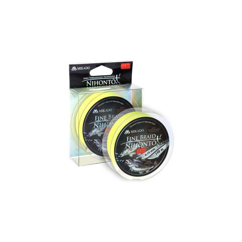 Produktbild Mikado Nihonto Fine Braid - 0.40mm/34.9Kg/150M - Fluo Gelb