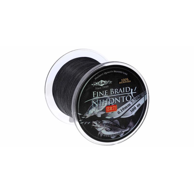 Mikado Nihonto Fine Braid - 0.16mm/12.5Kg/300M - Schwarz