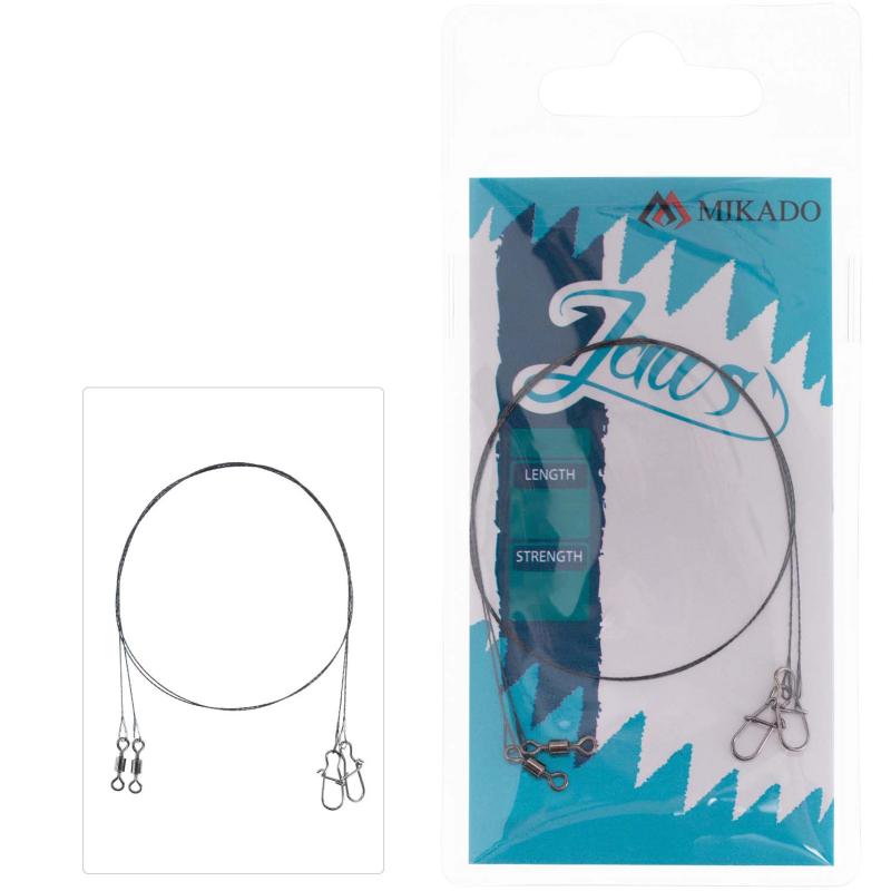 Mikado Tungsten-Leader - Jaws-Extralight - 25cm/2.5Kg - 2 Stck.