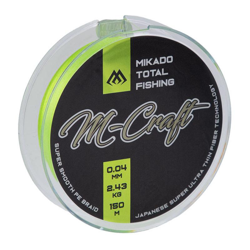 Mikado M-Craft Braid 0.04Mm/2.43Kg/150M Fluo 1 Spule