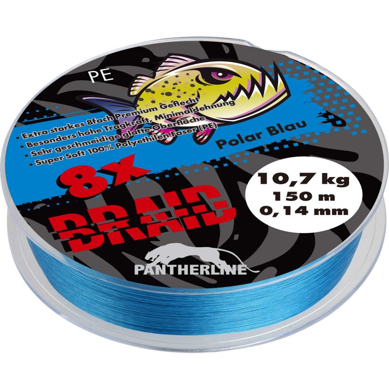 Paladin Pantherline Braid 8x gefl. 150m 0,14mm 10,7kg Blau