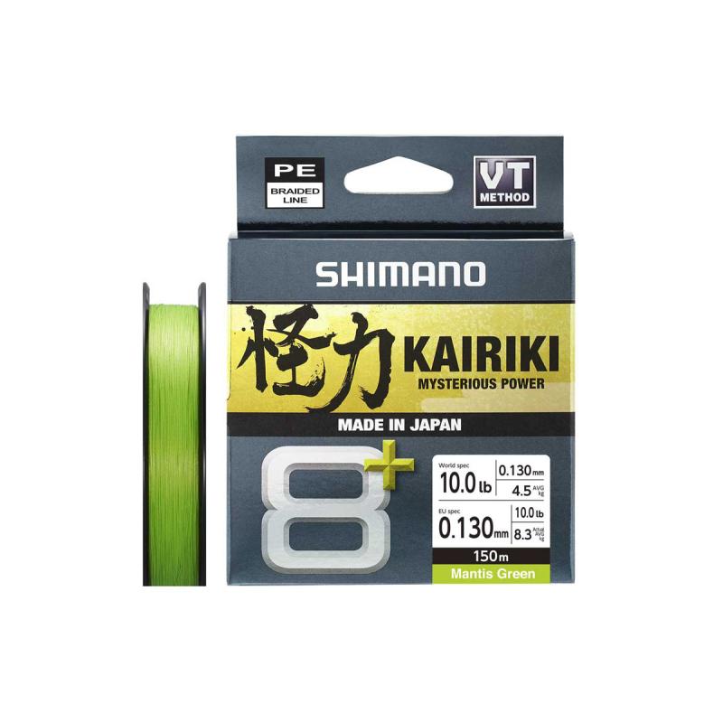 Shimano Kairiki 8+ 150m 0.13mm 8.3kg Mantis Green