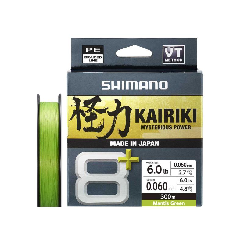 Shimano Kairiki 8+ 300m 0.06mm 4.8g&nbsp; Mantis Green