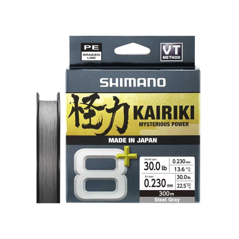 Shimano Kairiki 8+ 300m 0.23mm 22.5kg Grey