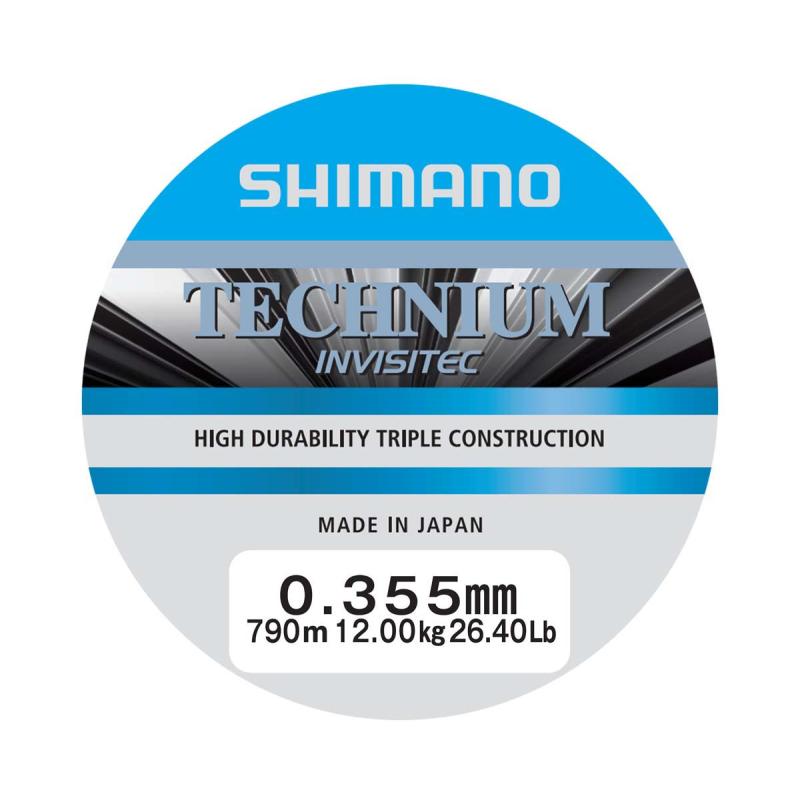 Shimano Technium Invistec A Mono 790m 0.355mm 12.0kg Grey