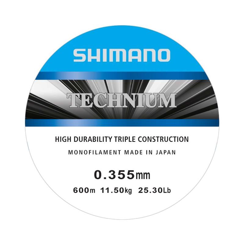 Shimano Technium Hi Vis Mono 600m 0.355mm 11.5kg Yellow