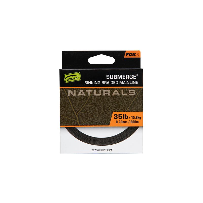 Fox Submerge Naturals sinking braid x 600m 0.38mm 65lb/29.5kg
