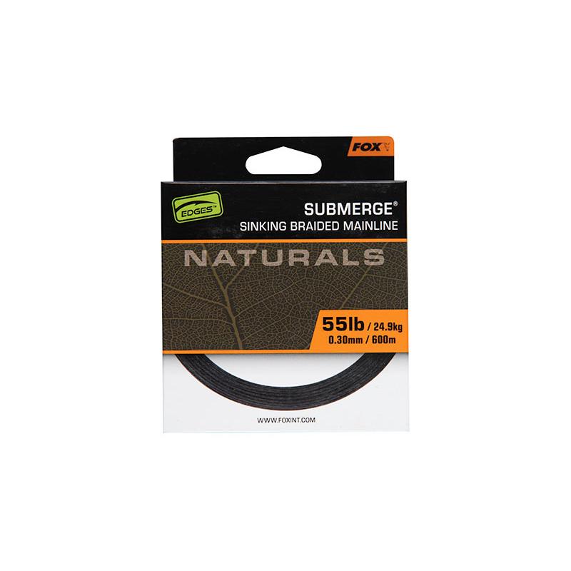 Fox Submerge Naturals sinking braid x 600m 0.38mm 65lb/29.5kg