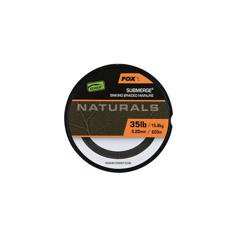 Fox Submerge Naturals sinking braid x 600m 0.38mm 65lb/29.5kg