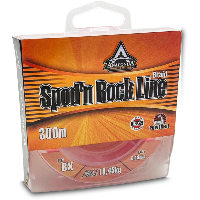 Anaconda Spod&acute;n Rock Line Orange 300m 0,18mm/10,45kg