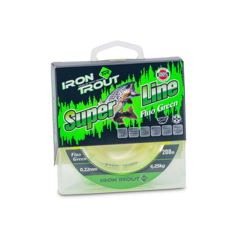 IRON TROUT Super Line Fluo Green 200m 0,20mm/3,52KG