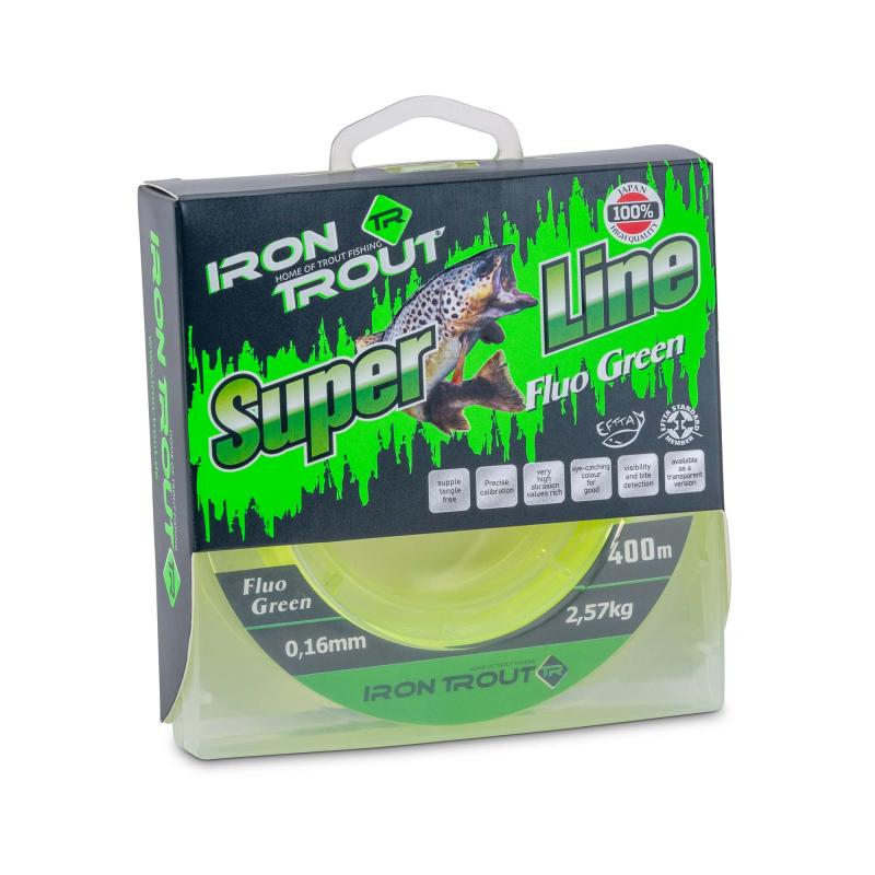 IRON TROUT Super Line Fluo Green 400m 0,18mm/2,88KG
