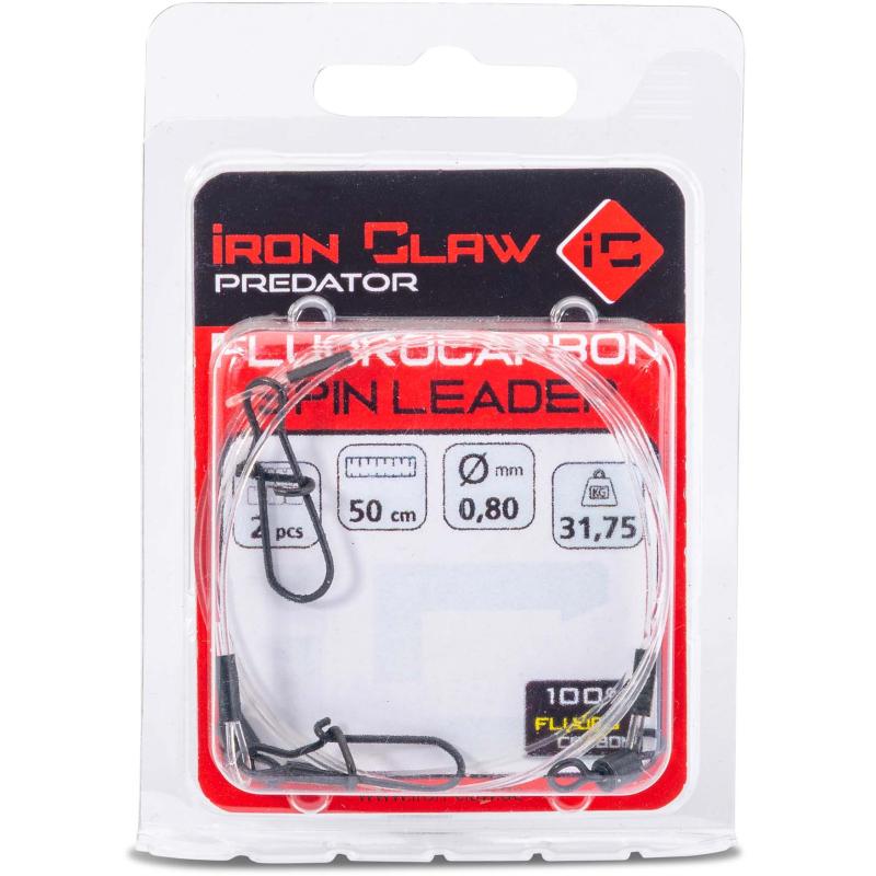 IRON CLAW Fluorocarbon Spin Leader 2pcs.50cm/4,25kg