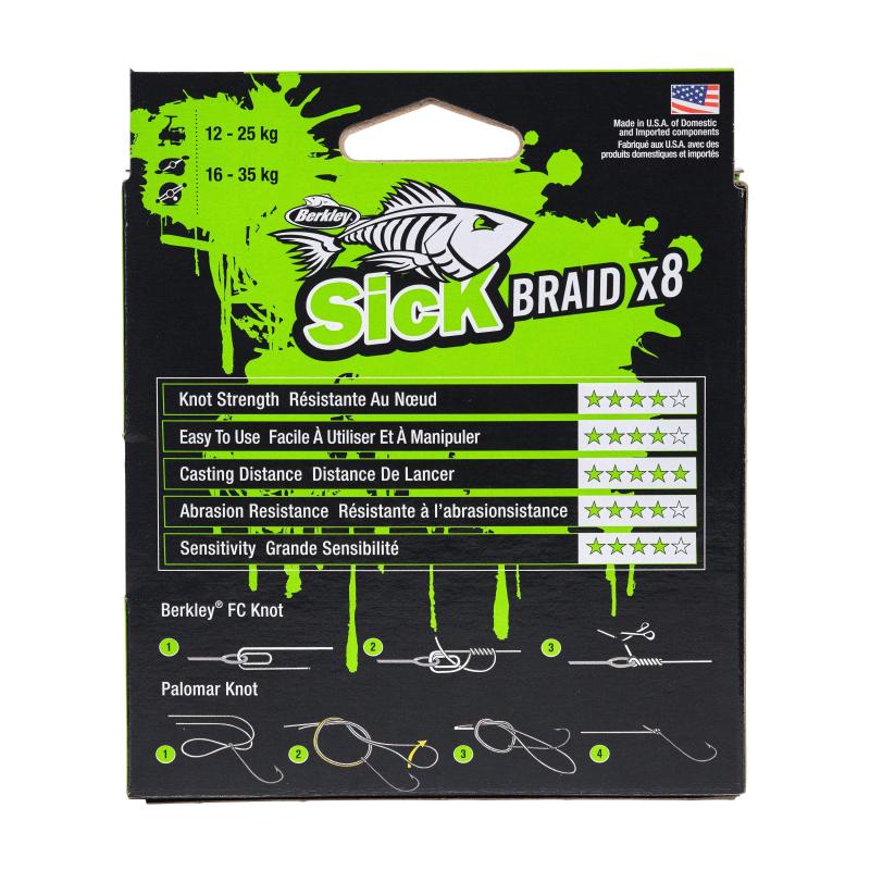 Berkley Sick Braid Moss Green 0.06 300m