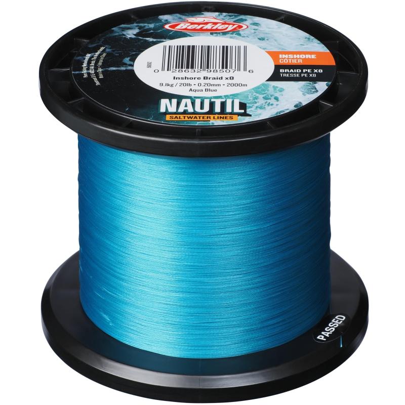 Berkley Nautil Braidx8 2000m 0.12mm Aquablue
