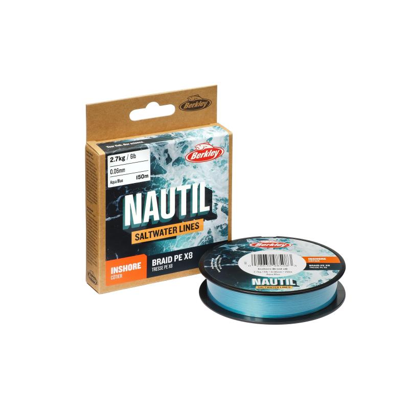 Berkley Nautil Braidx8 300m 0.14mm Aquablue