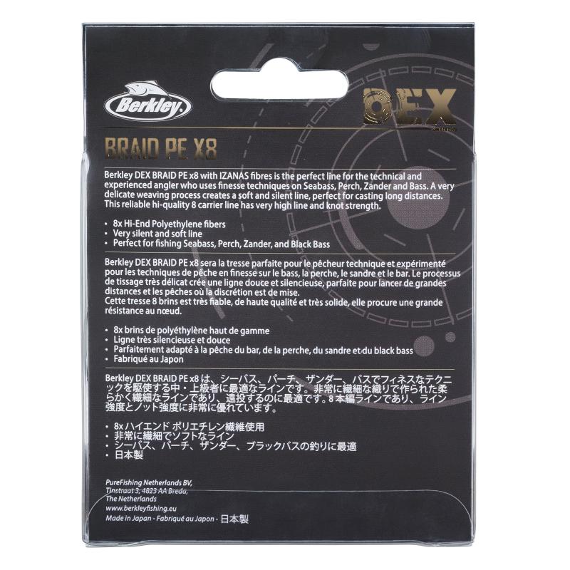 Berkley Berkley Dex X8 Pe .04Mm 300M 4.1Kg Mg