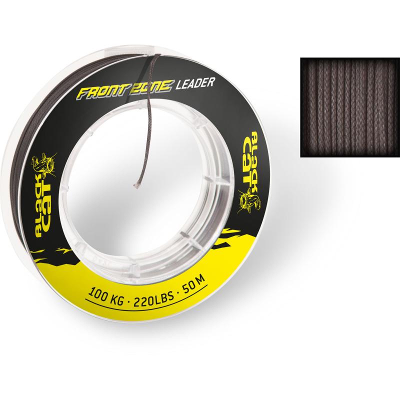 Black Cat 1mm Front Zone Vorfach 50m 100kg, 220lbs schwarz