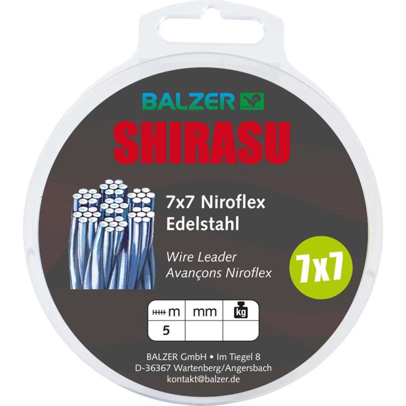 Balzer Shirasu 7x7 Stahlvorfach unbeschichtet 5m, 6kg