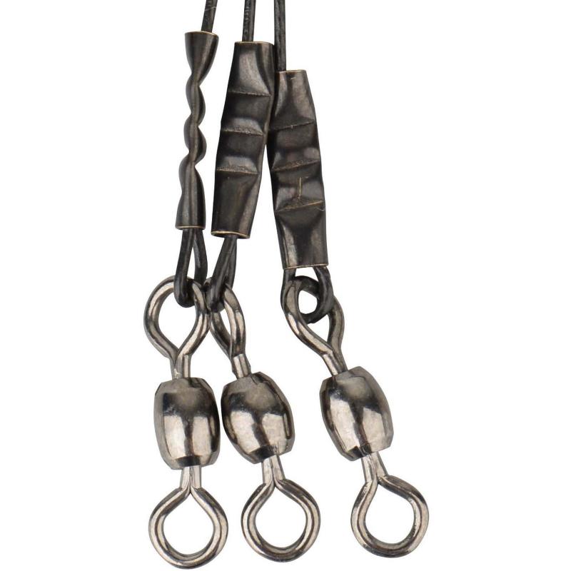 Savage Gear Black7 Trace 20cm 0.35mm 7kg Swivel/Needle Snap 3pcs