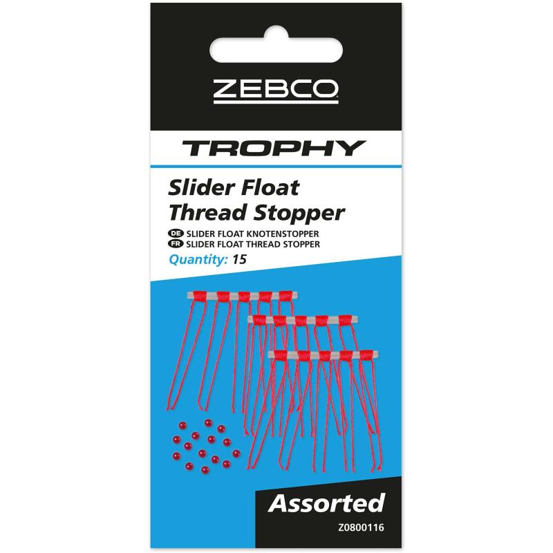 Zebco Trophy Slider Float Thread Stopper Assorted 15pcs