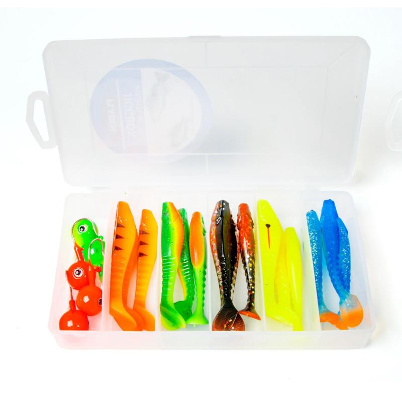 Fladen Minnowshad jigs in tackle box 20g 80mm 20pcs