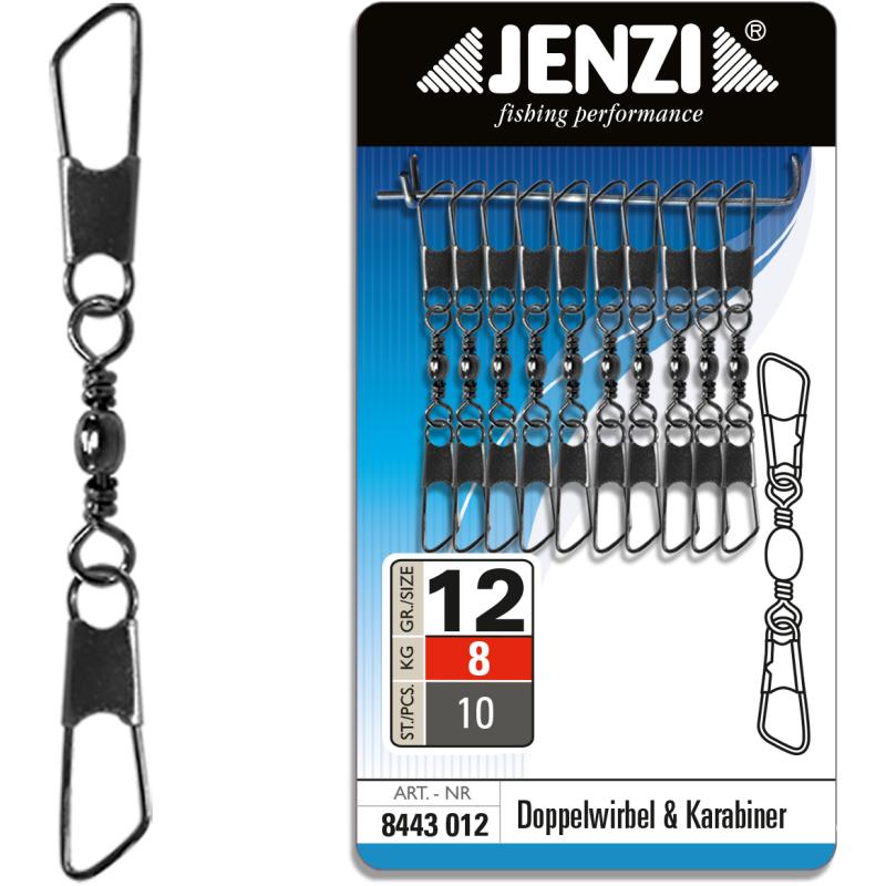 JENZI Doppelwirbel mit Karabiner Gr&ouml;&szlig;e: 12 8 kg