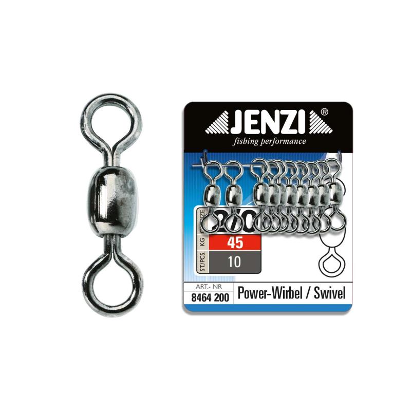 Jenzi Power-Wirbel. Black-Nickel, Gr&ouml;&szlig;e 2/0, 45 Kg
