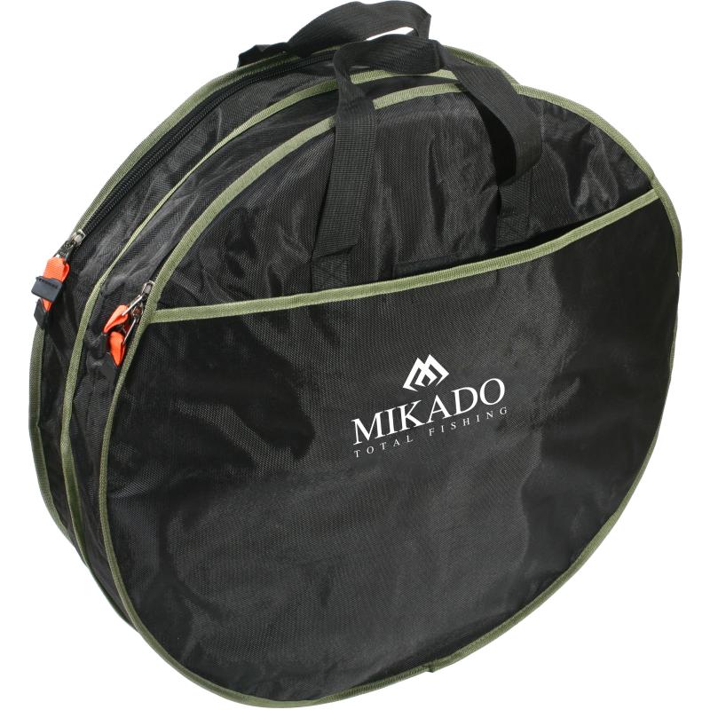 Mikado Setzkeschertasche - 2 F&auml;cher - rund (63X17cm) - Schwarz Gr&uuml;n