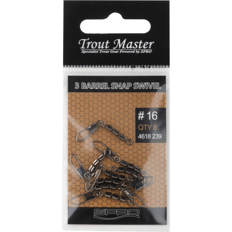 Spro Troutmaster 3 Barrel Snap Wirbel #16 7kg