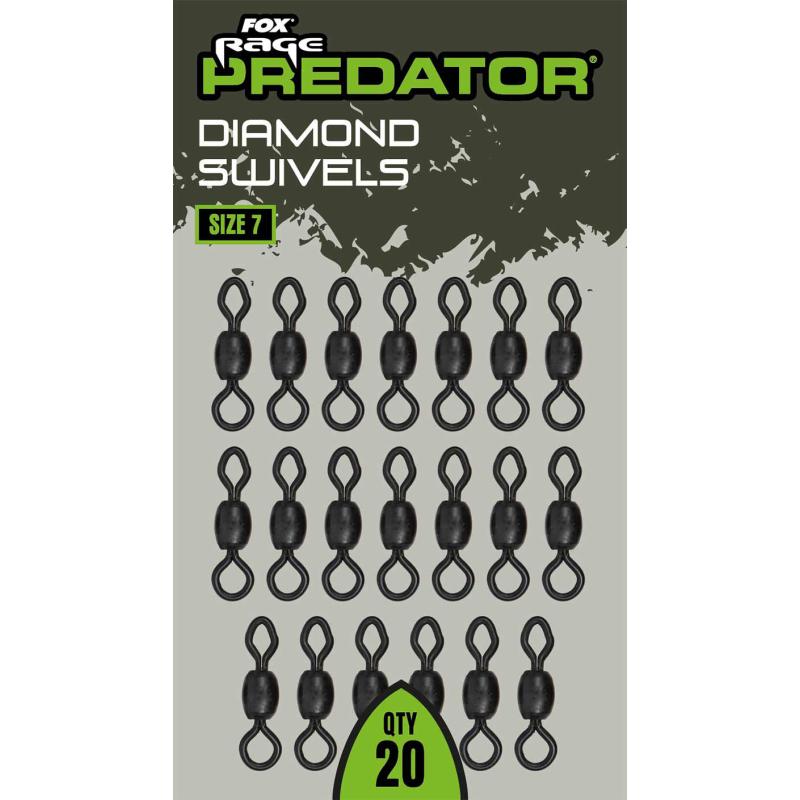 Fox Rage Predator Diamond Swivels (current size)