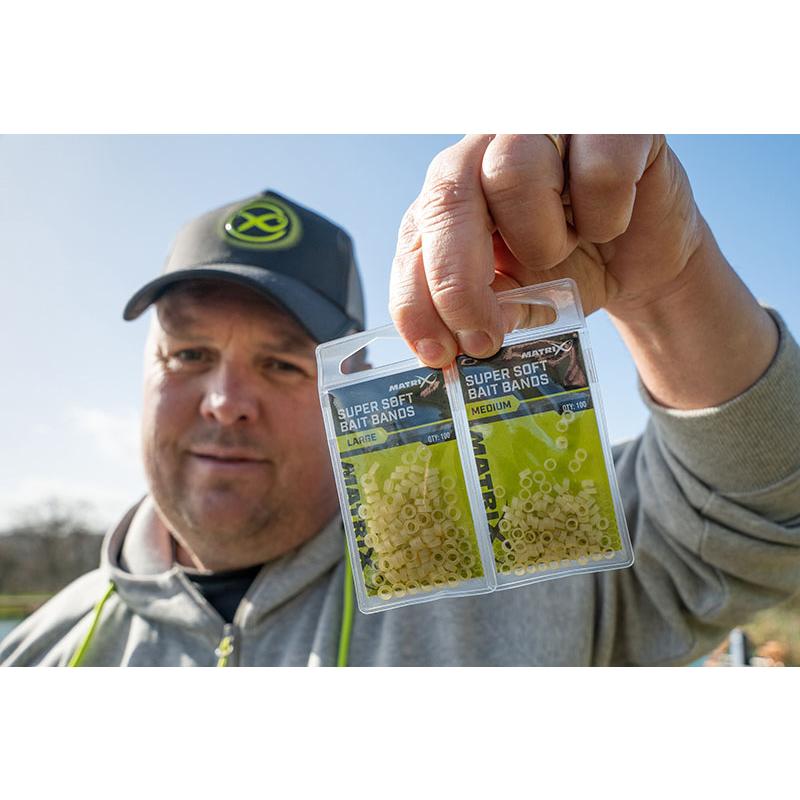 Matrix Super Soft Bait Bands Large 100pcs
