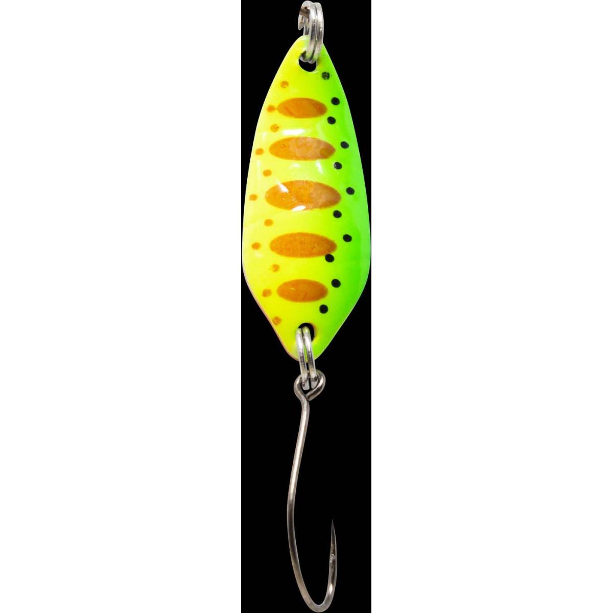 Fishing Tackle Max Spoon Strike 2,1gr. grün-gelb-orange-schwarz/rot-orange