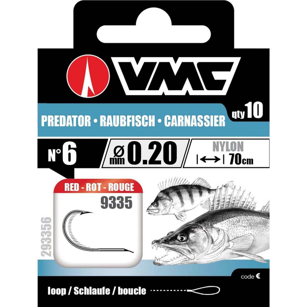 VMC Zander 9335 Red 70cm Nylon 0.20 H6