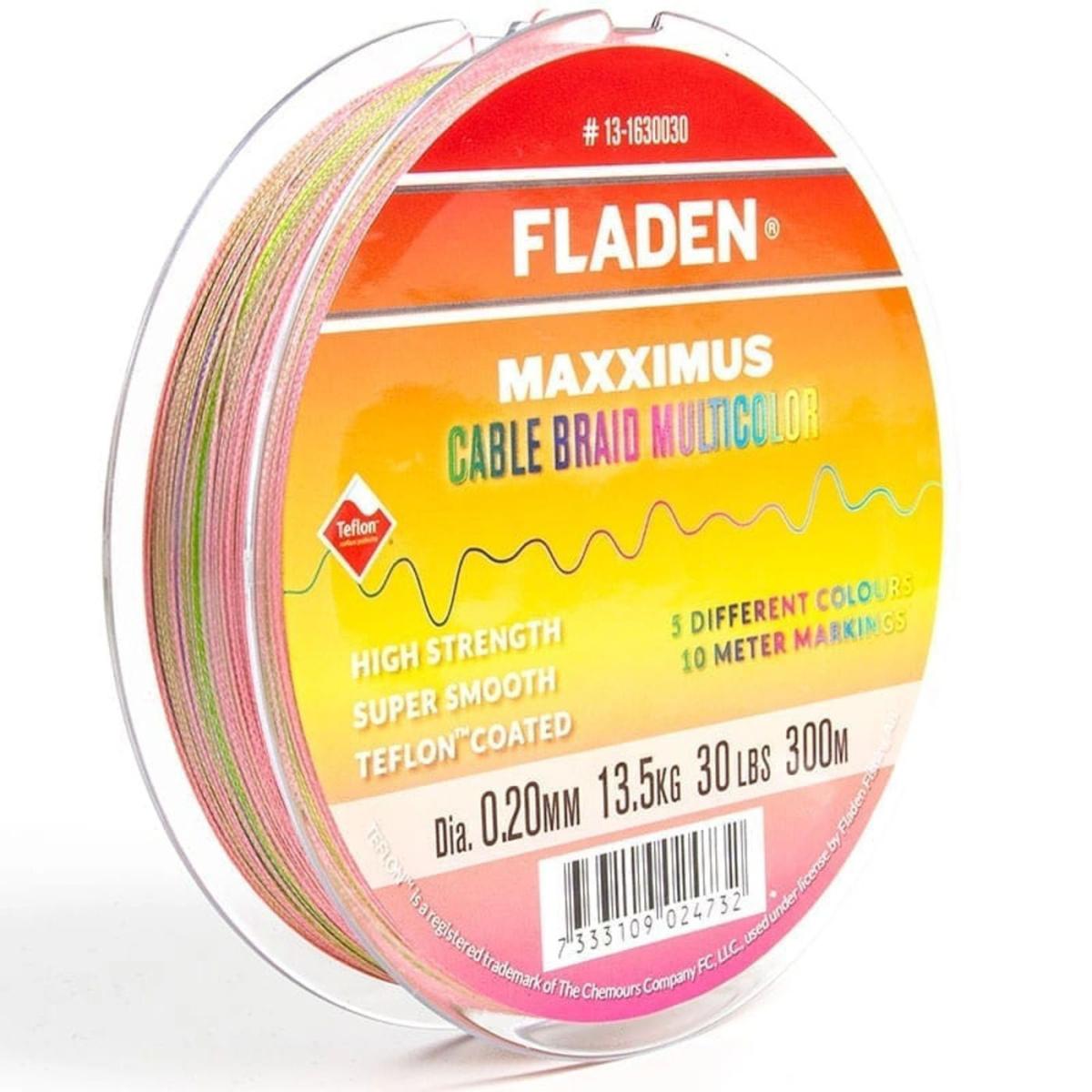 Fladen Maxximus Cable Braid multicolor 300m 0.16mm 25lbs 11.4kg