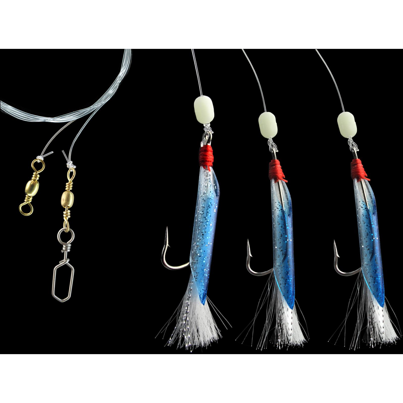 DEGA Meeres-Vorfach 3 Arm blau-glit