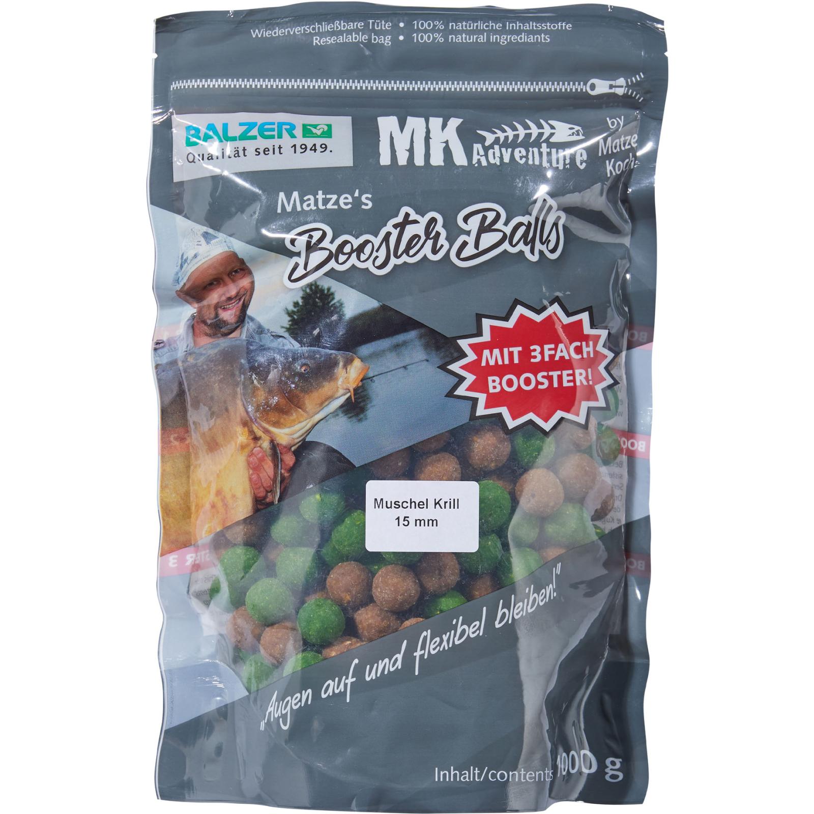 Balzer Matze Koch Booster Balls Boilies Muschel-Krill 15mm