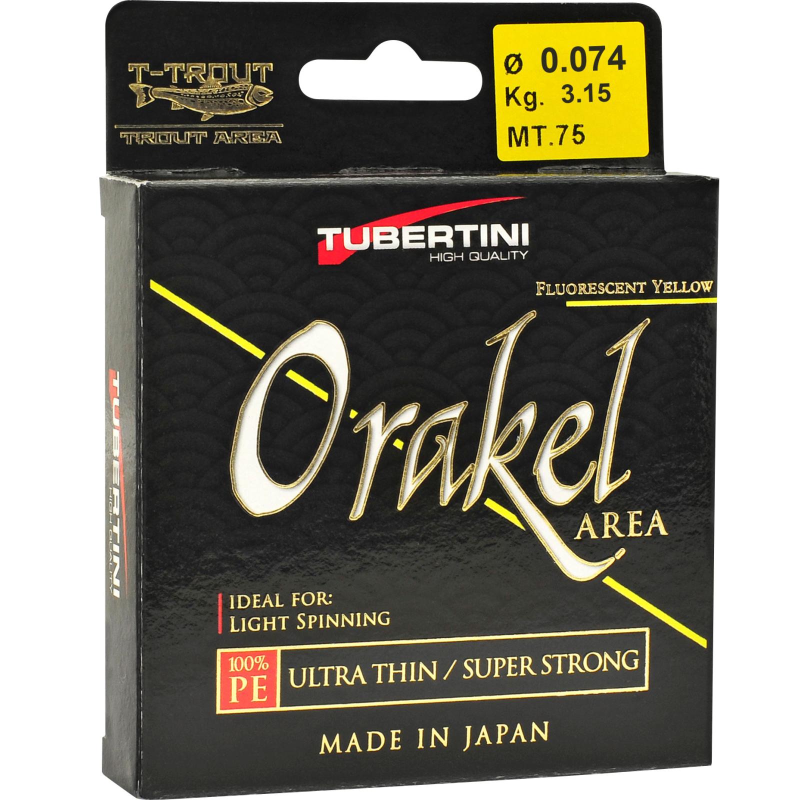 Tubertini Orakel Area 75 m Ø 0,074 mm geflochtene Schnur -gelb-