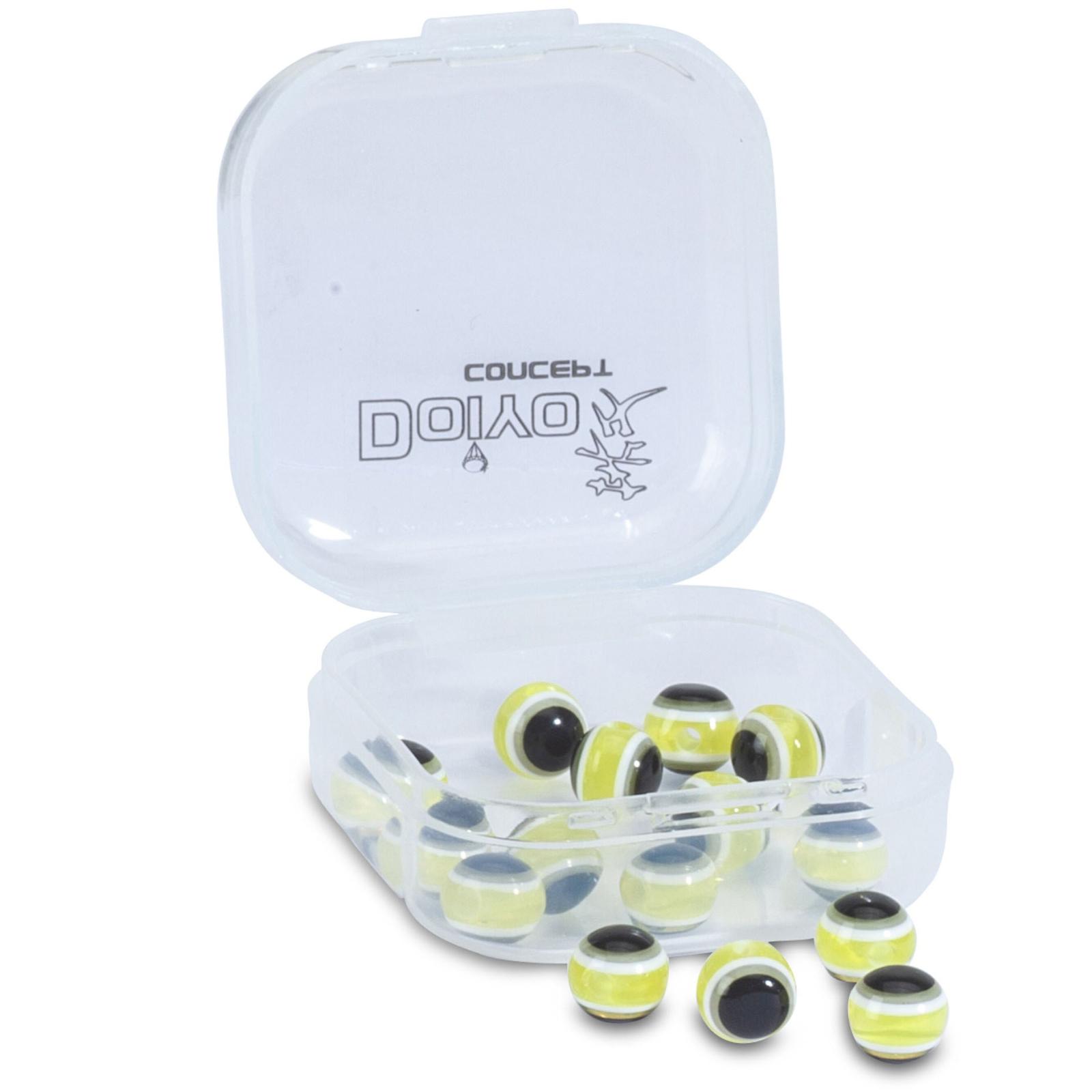 Iron Claw Doiyo S'zuki Eyed Glass Beads 8mm Yellow
