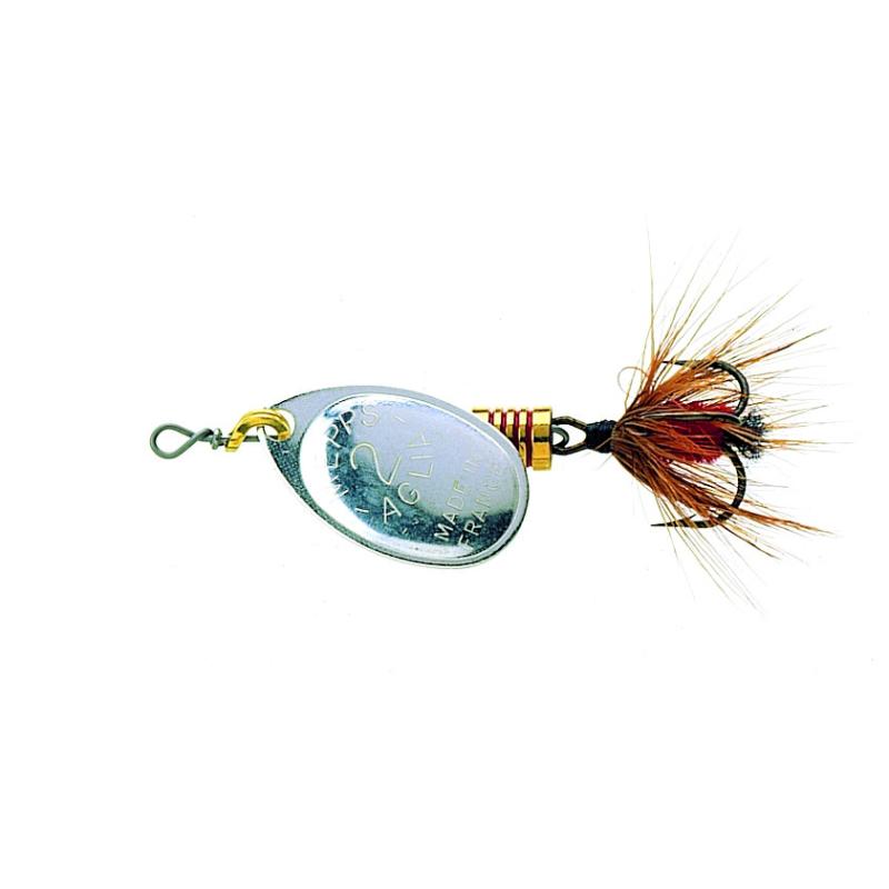Mepps Aglia mit Fliege silber Gr.2