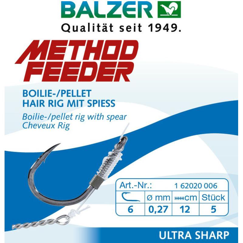 Balzer Method Feeder Rig mit 10mm Speer, #14, 0,18mm