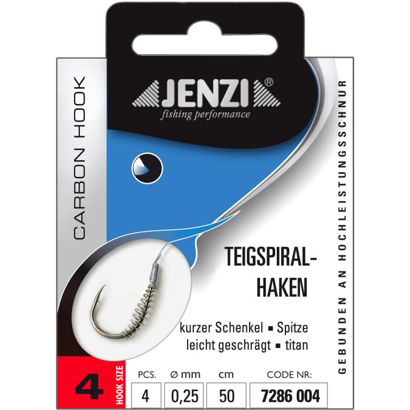 JENZI Teigspiralhaken Gebunden Größe 4 0,25mm 50cm