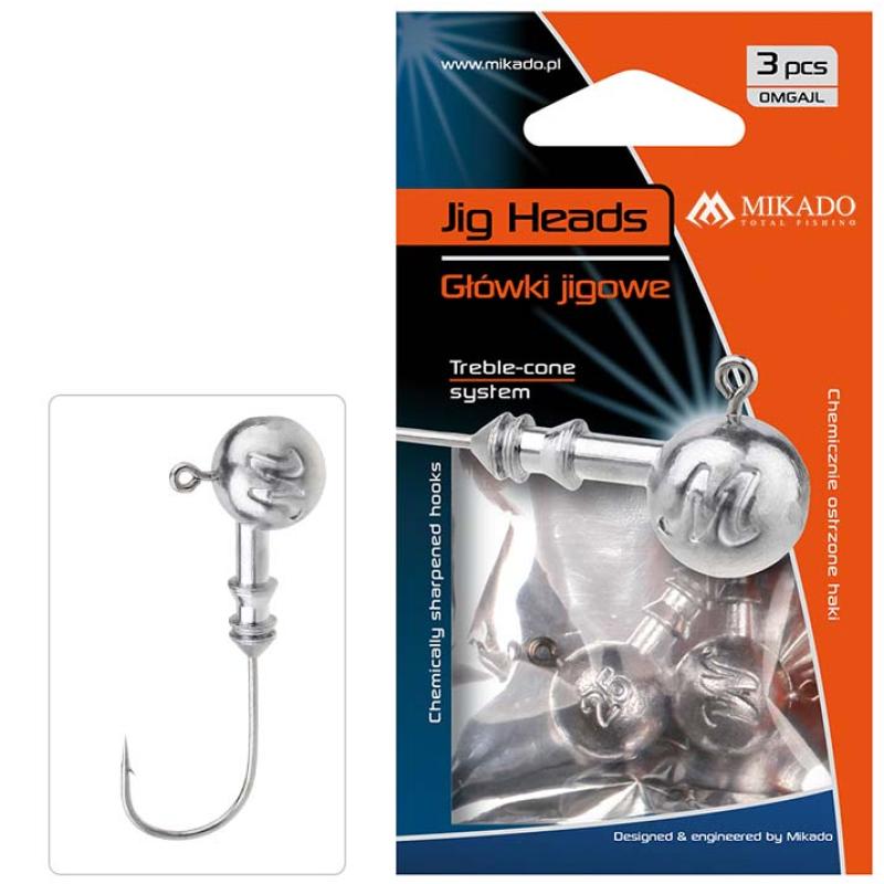 Mikado Jig Head - Aberdeen - 15G-3/0 Bn - 3 Stck.