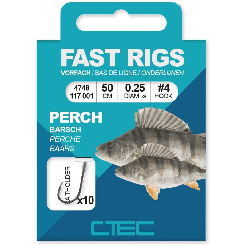 Ctec Fast Rigs Barsch Köderhalter 50cm#10-0.18Mm